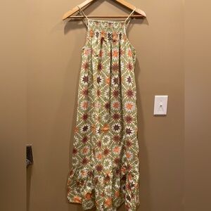 Universal Thread Sleeveless Tiered Dress Green Ikat S